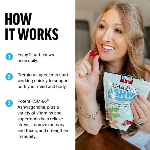 Force Factor Amazing Ashwa for Stress Relief, Memory, Focus, and Immune Support Health Force Factor