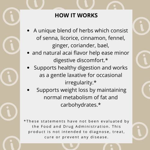 Hyleys Colon Cleanse Tea Acai Berry Flavor - 25 Tea Bags (12 Pack - 300 Tea Bags Total) HYLEYS