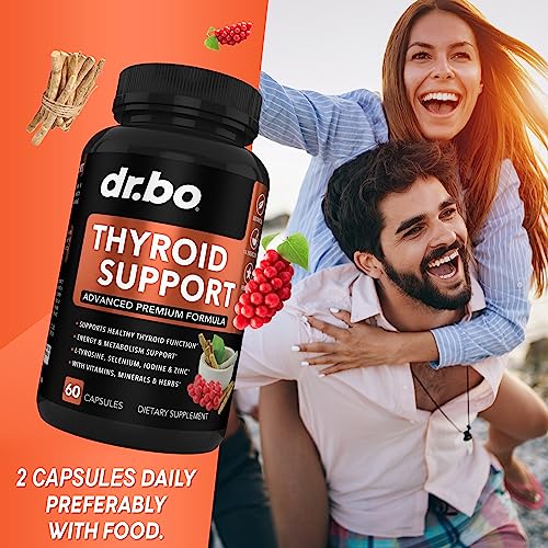 Thyroid Support for Women & Men Supplement - Natural Metabolism, Mood & Energy Enhancer DR. BO