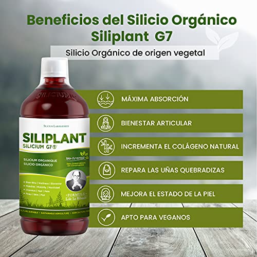G7 Siliplant Improved Formula. Liquid Silica Supplement Collagen Booster, Strengthens Bones G7
