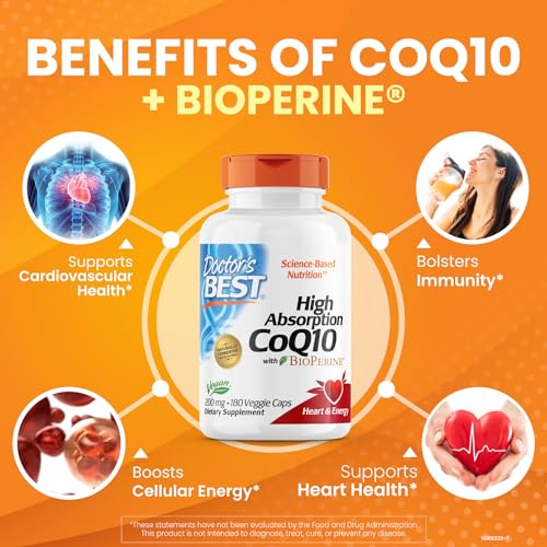 Doctor's Best High Absorption CoQ10 with BioPerine, Non-GMO, Gluten & Soy Free Doctor's BEST