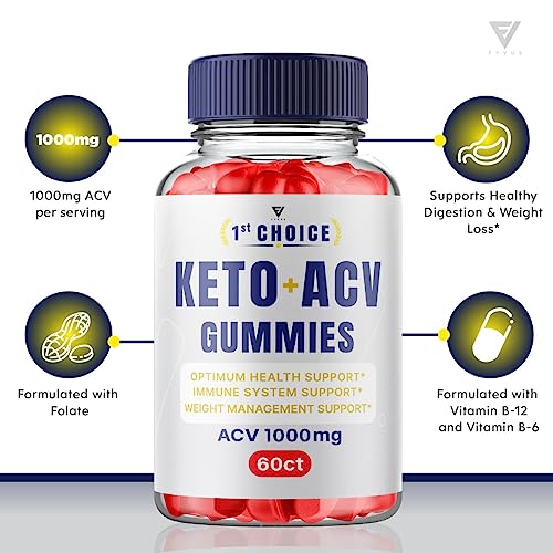 (2 Pack) 1st Choice Keto ACV Gummies, First Choice Gummies Advanced ACV - 1st Choice
