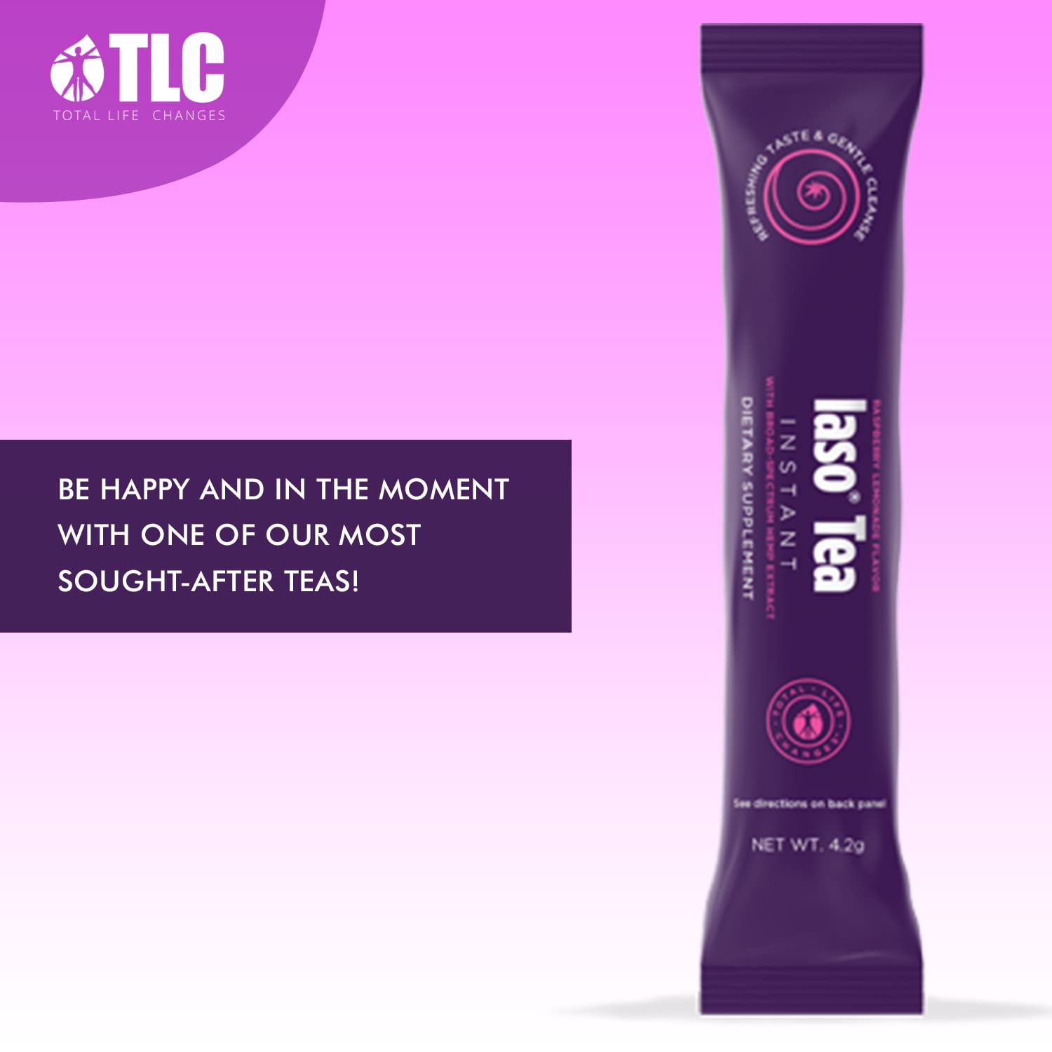 Total Life Changes Raspberry Lemonade Flavor Instant IASO Tea (15 Pack) Total Life Changes