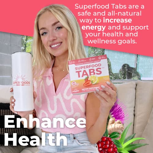 Superfood Tabs Detox Cleanse Drink - Fizzy Nutrition Supplement for Women and Men skinnytabs
