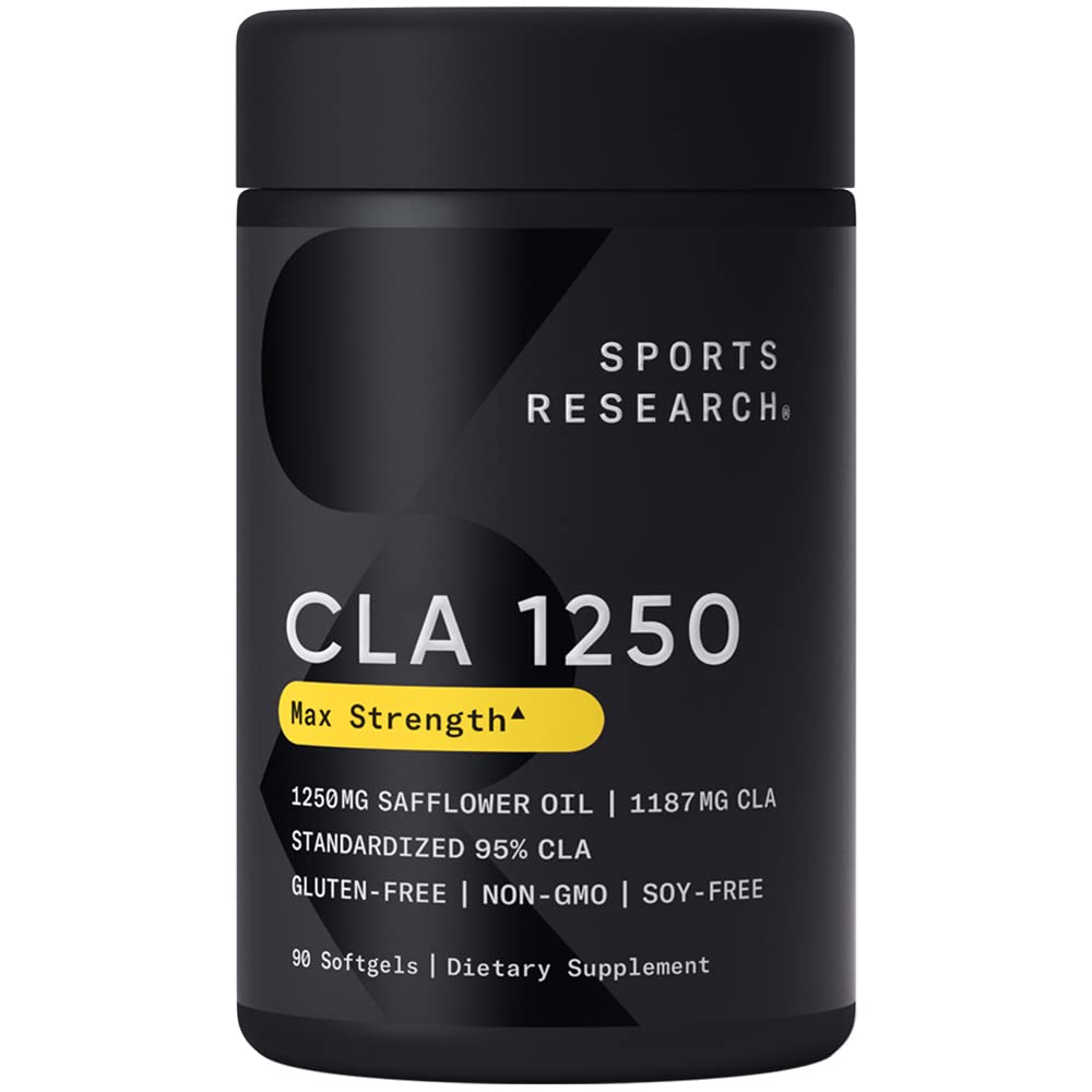 Sports Research CLA - 1250mg with Active Conjugated Linoleic Acid for Men and Women 
