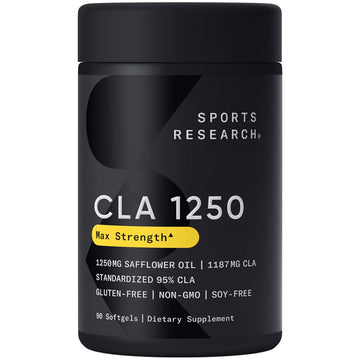 Sports Research CLA - 1250mg with Active Conjugated Linoleic Acid for Men and Women 