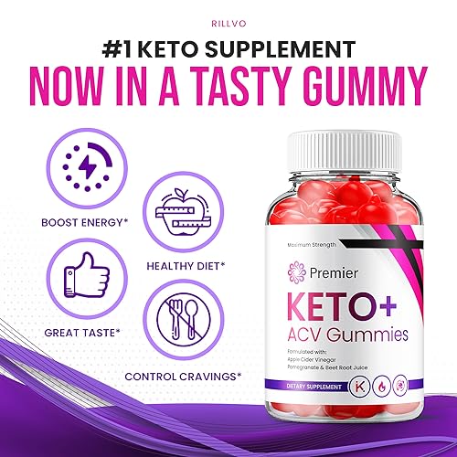 Rillvo (3 Pack) Premier Keto ACV Gummies - Official - Keto Premiere ACV Advanced Formula Rillvo