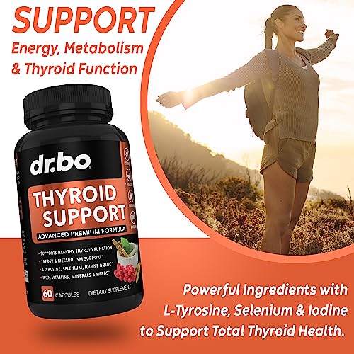 Thyroid Support for Women & Men Supplement - Natural Metabolism, Mood & Energy Enhancer DR. BO