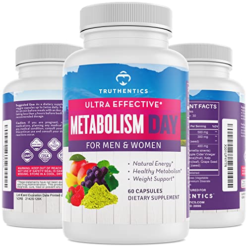 TRUTHENTICS Metabolism Booster for Women & Men - Natural Appetite Suppressant 