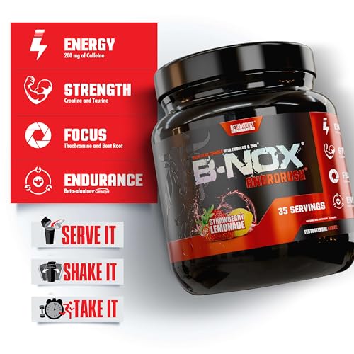 Betancourt Nutrition B-Nox Androrush Pre Workout with Creatine Blend | BCAAs & Beta Betancourt Nutrition