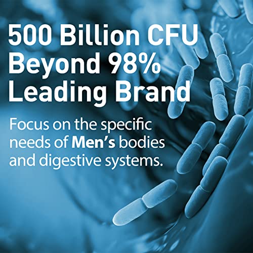 Probiotics for Men, 500 Billion CFU + 12 Strains Men's Probiotic with Turmeric Cranberry CFUKING