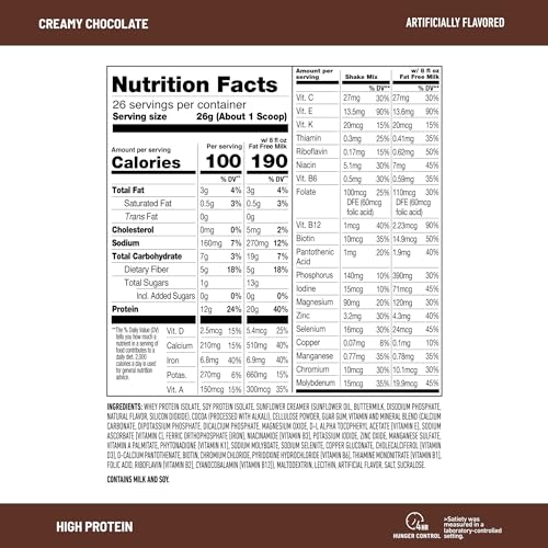 SlimFast High Protein Meal Replacement Powder, 26 Servings, Advanced Nutrition SlimFast