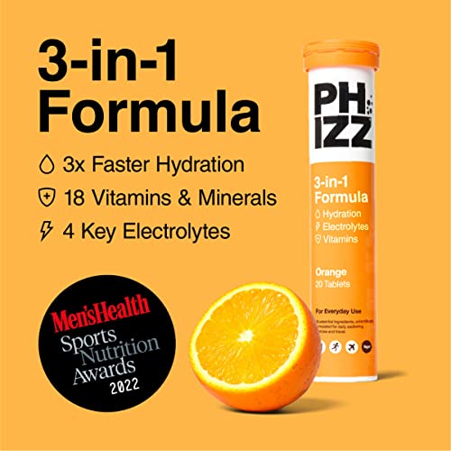 Phizz Electrolytes, Multivitamin & Hydration Tablets - 20 Effervescent Rehydration Electroly Phizz