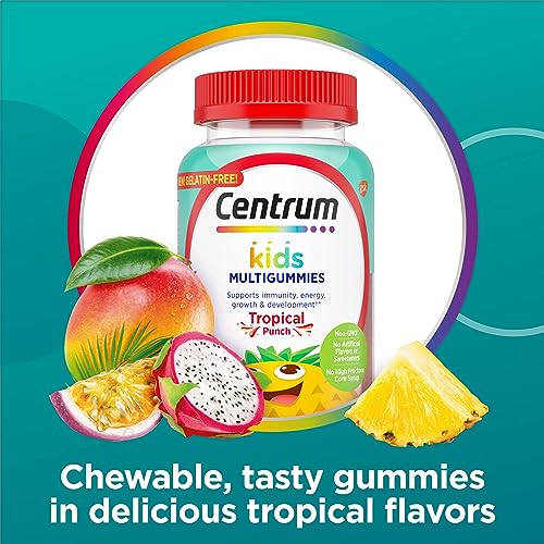 Centrum Kids Multivitamin Gummies, Tropical Punch Flavor Made With Natural Flavors Centrum
