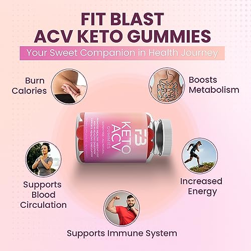 FIT BLAST Keto ACV Gummies Advanced Weight Loss, Organic 1000Mg Keto Apple Cider FIT BLAST