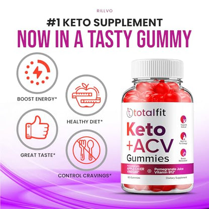 (3 Pack) Total Fit Keto ACV Gummies - Official - Keto TotalFit ACV Advanced Formula Plus