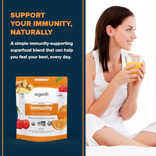Organifi Immunity - Organic Superfood Immunity Support - 15 Single Serve Packets Organifi