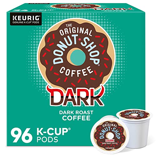 The Original Donut Shop Dark Coffee, Keurig Single-Serve K-Cup Pods, Dark Roast, 96 Ct