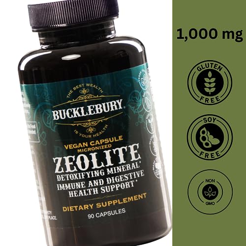 BUCKLEBURY Zeolite Micronized Smart Mineral Capsules - Supports Detox, Immune BUCKLEBURY