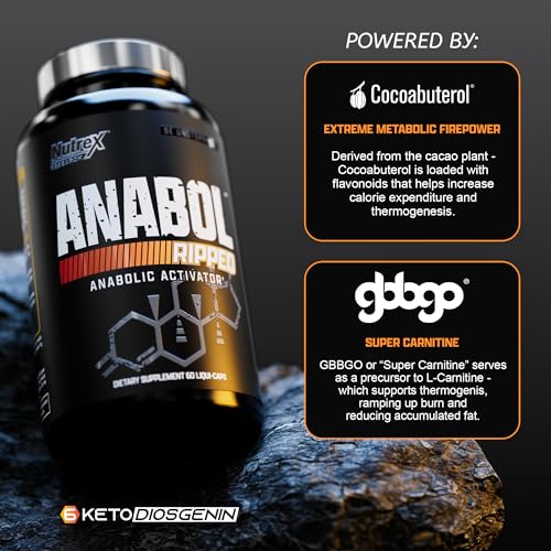Nutrex Research Anabol Ripped Anabolic Muscle Builder for Men, 2-in-1 Muscle Builder Nutrex Research
