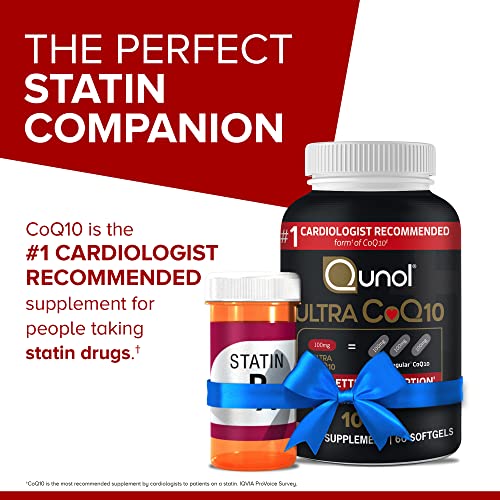Qunol Ultra CoQ10 100mg Softgels- 3x Better Absorption Coenzyme Q10 Supplements Qunol