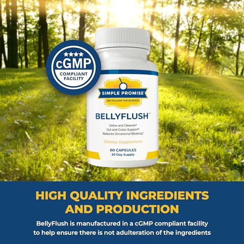 Simple Promise - BellyFlush - Detox and Colon Cleanse - Supports Digestive Health, 60 Capsules Simple Promise