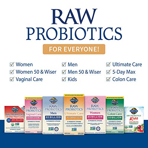 Garden of Life RAW Probiotics Colon Care Shelf Stable - 50 Billion CFU Guaranteed Garden of Life
