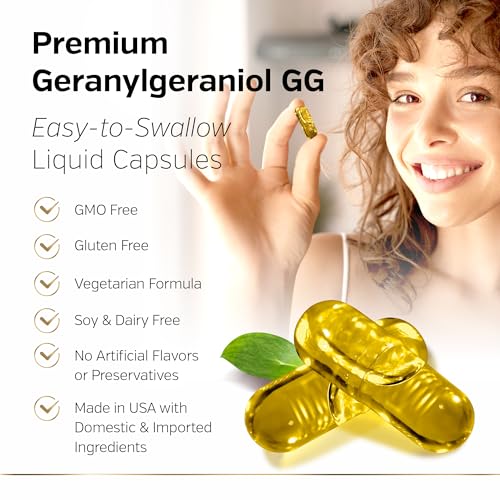 Premium Geranylgeraniol Supplement – GG-Gold 150mg with DeltaGold Vitamin E Tocotrienols Sunergetic