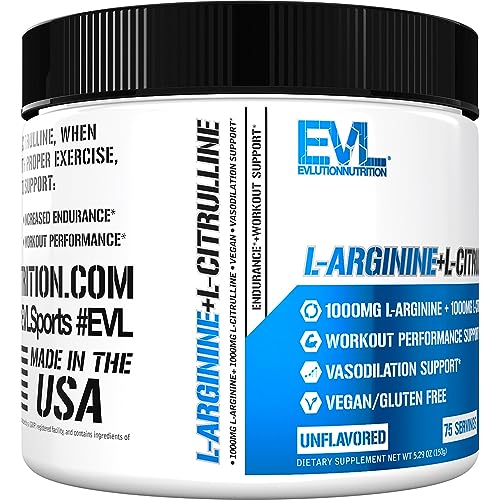 Evlution Nutrition L-Arginine + L-Citrulline - Endurance + Workout Performance Evlution