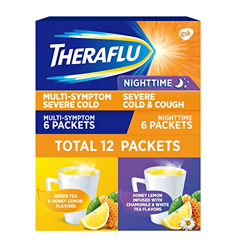 Theraflu Combo Daytime and Nighttime Severe Cold Relief Powder, Honey Theraflu