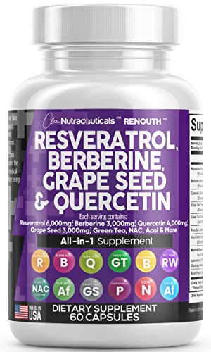 Resveratrol 6000mg Berberine 3000mg Grape Seed Extract 3000mg