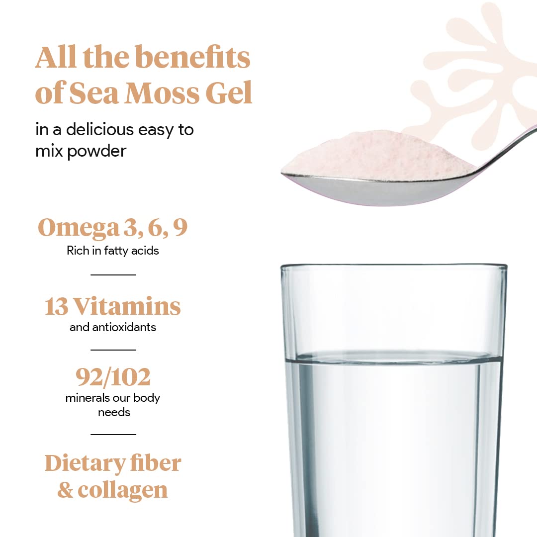 Organic Sea Moss Superfood Powder with Ashwagandha, Beet Root, and Maca Atlantic Naturals