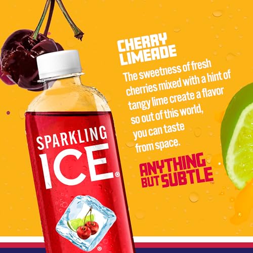 Sparkling Ice, Cherry Limeade Sparkling Water, Zero Sugar Flavored Water, with Vitamins Sparkling ICE