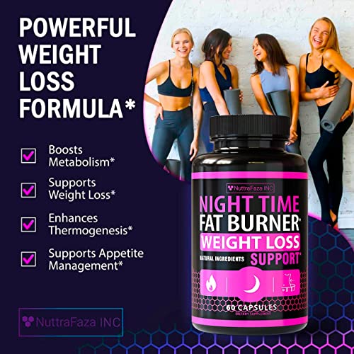 NuttraFaza INC (2 Pack) Night Time Weight Loss Pills for Women Belly Fat Burner NuttraFaza INC