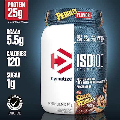 Dymatize ISO100 Hydrolyzed Protein Powder, 100% Whey Isolate Protein, 25g of Protein Dymatize