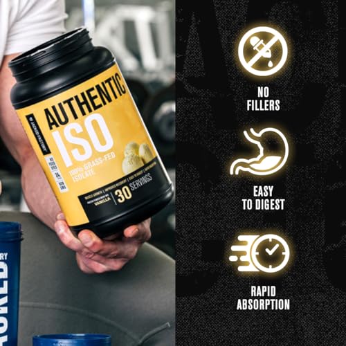 Jacked Factory Authentic ISO Grass Fed Whey Protein Isolate Powder - Low Carb Jacked Factory