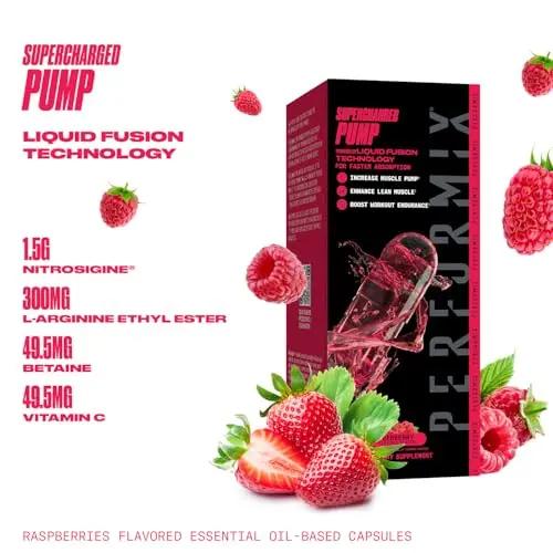 PERFORMIX Supercharged Pump - Nitrosigine® and Betaine Pre Workout Supplement - Muscle Pump Accelerator with Arginine Ethyl Ester - Endurance and Strength Booster for Hardcore Traning (80 Capsules)