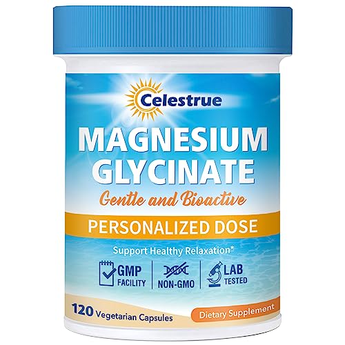 Celestrue Magnesium Glycinate, Fully-Chelated, Optimal Absorption, Gentle on The Stomach