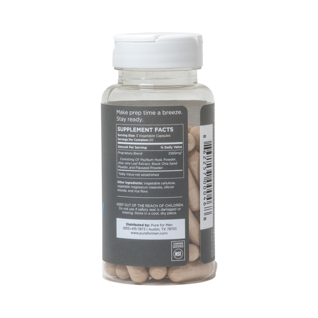 Pure for Men Original Cleanliness Stay Ready Fiber Supplement | Helps Promote Pure for Men