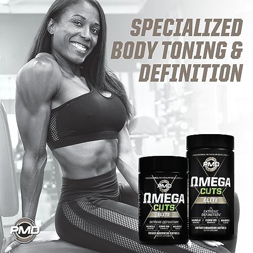 PMD Sports Omega Cuts Elite Fat Loss-Muscle Defining Formula - Omega Fatty Acids PMD