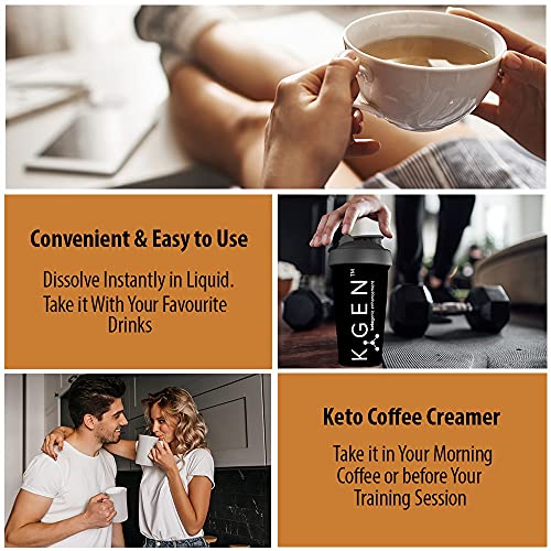 Instant Bulletproof Keto Coffee Creamer UK Made Collagen Latte | Butter Powder, Coconut MCTs & Vitamin C K GEN ketogenic enhancement
