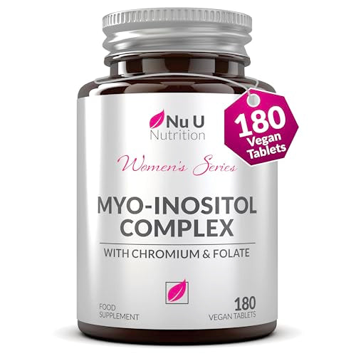 Myo-Inositol Complex 4000mg - 180 Vegan Tablets, 6 Weeks Supply - with 200ug Folate