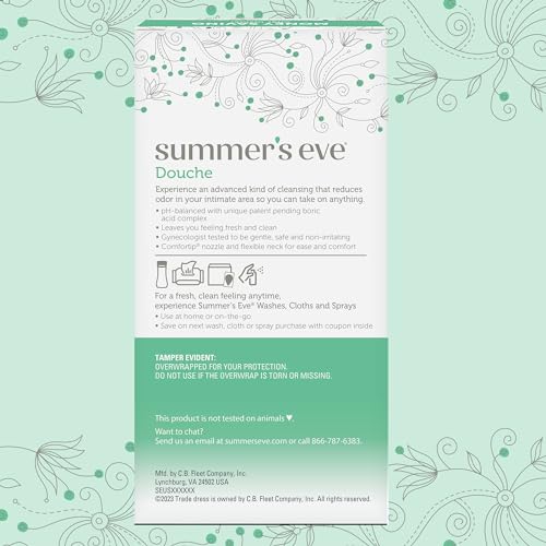 Summer's Eve Feminine Douche, Complete Clean Odor Reduction with Boric Acid Complex, 2 Units Summer's Eve