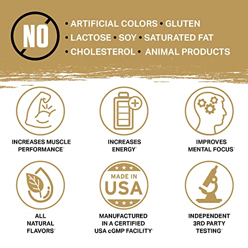 Ambrosia Kinetic Organic Preworkout, Mushroom Enhanced Natural Pre Workout Supplement Ambrosia