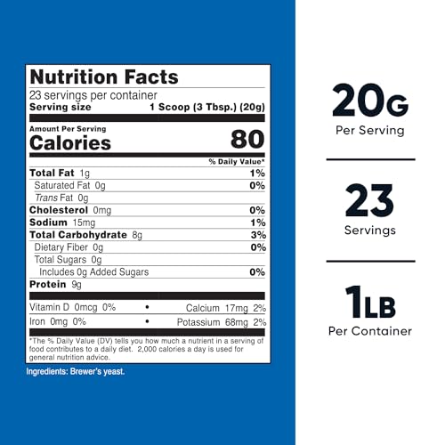 Nutricost Brewers Yeast Powder 1LB (16oz) - Non-GMO, Vegetarian Friendly Nutricost