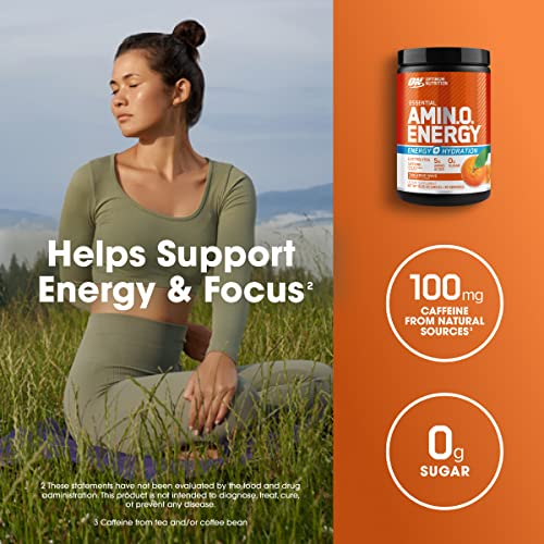 Optimum Nutrition Amino Energy Powder Plus Hydration, with BCAA, Electrolytes Optimum Nutrition