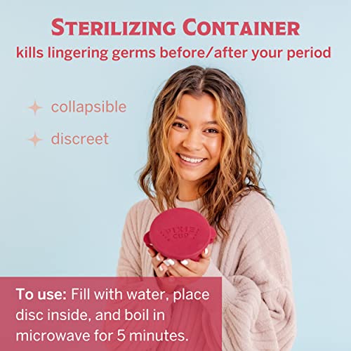 Pixie Menstrual Disc Kit - Best Period Disc Starter Kit - 2 Discs, 20 Wipes, Wash, Lube, Public Restroom Pixie Cup
