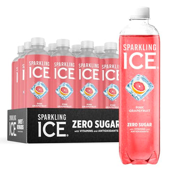 Sparkling Ice, Pink Grapefruit Sparkling Water, Zero Sugar Flavored Water, with Antioxidants
