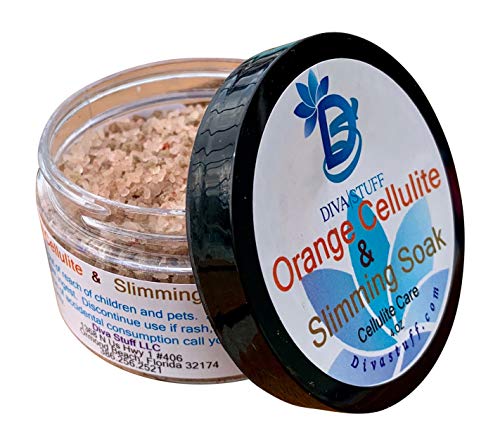 Cellulite and Slimming Salt Bath Soak With Orange Polyphenols,4oz Jar, Diva Stuff