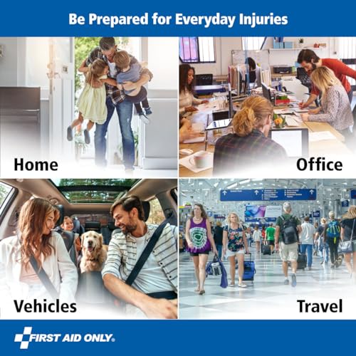 First Aid Only 442 All-Purpose Emergency First Aid Kit for Home, Work, and Travel First Aid Only